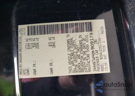 2013 Nissan Sentra Sv z USA, uszkodzony, nr VIN 1N4AB7AP4DN909179